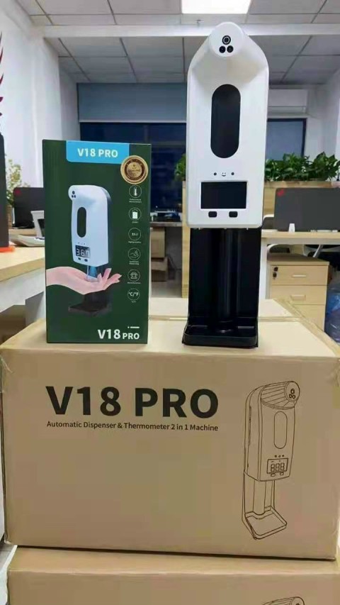 MÁY V18Pro 2 IN 1 - Máy đo nhiệt độ và phun dung dịch rửa tay sát khuẩn